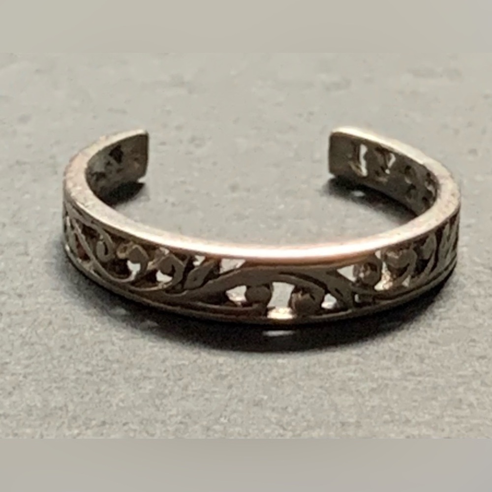 Sterling Silver Filigree Open Toe Ring
